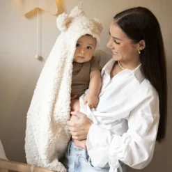 Baby's Only Snow Wikkeldeken Met Oortjes - Oud Roze