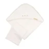 Bamboom Duo Bees Badcape + Washand – 75x75 cm – Off White