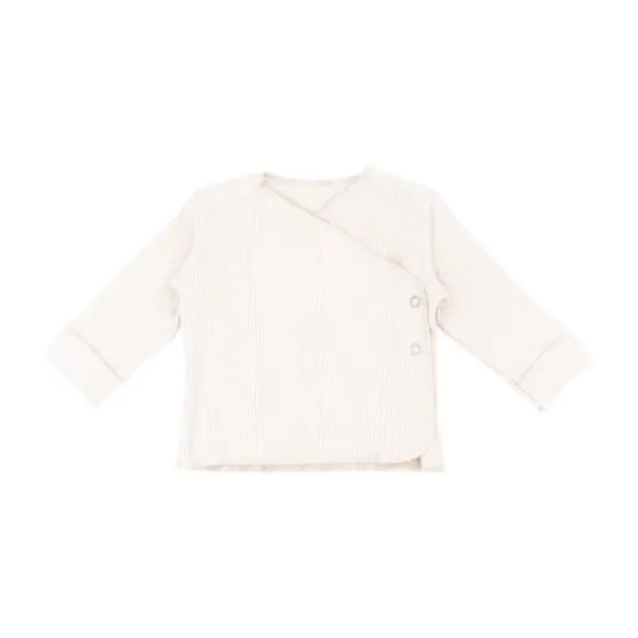 Bamboom Overslagshirt - Pure - Lange Mouw - Creme - 3 Mnd