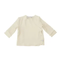Bamboom T-Shirt Met Overslag - Lange Mouw - 1 Mnd - Light Khaki