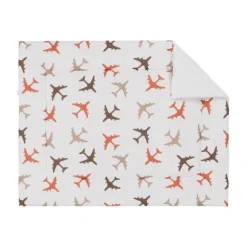 Bink Bedding Planes Boxkleed Blauw 80 x 100 cm