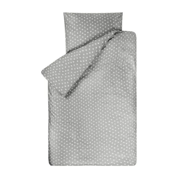 Bink Bedding Stars Dekbedovertrek Grijs 120 x 150 cm