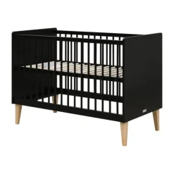 Bopita Lena Ledikant - 60 x 120 cm - Zwart / Naturel