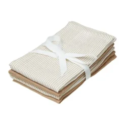 Cam Cam Copenhagen Classic Stripes Washand - 4 Stuks - Camel