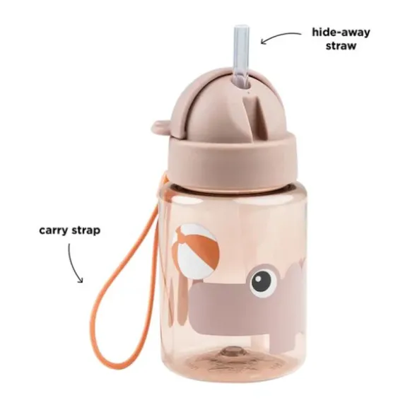 Done By Deer Drinkfles Met Rietje - Tiny Farm - Blue