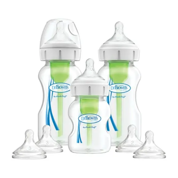 Dr. Brown's Options+ Anti-colic Startpakket Brede Halsfles
