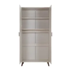 Europe Baby Olivia Kledingkast - 2-Deurs - Oatmeal - Retro