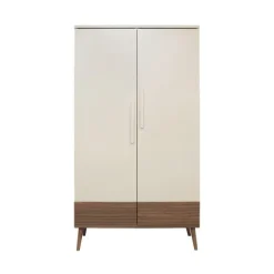 Europe Baby Sev Babykamer Oatmeal/Walnoot | Ledikant 60x120 + Commode