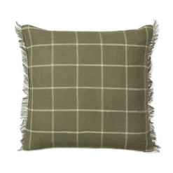 Ferm Living Calm Kussen - Olive / Off-White
