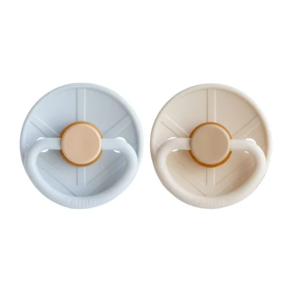 FRIGG Little Viking Fopspeen - 0-6 Mnd - 2 stuks - Powder Blue/Cream