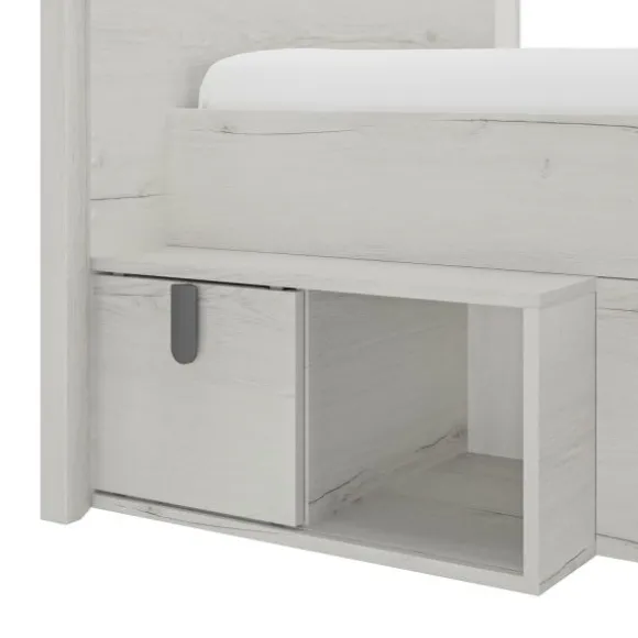 Gautier Lugano Laag Compact Bed - 90x200 cm - Artisan Eiken