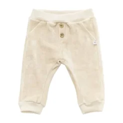 Het Bamboom Velvet Broekje Ice Grey 1 Mnd met elastische tailleband is gemaakt van zachte materialen en beschikt over een goede pasvorm.