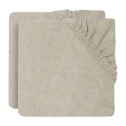Jollein Aankleedkussenhoes (2pack) 50x70cm Badstof - Caramel/Biscuit