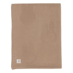 Jollein Deken Wieg - Miffy - 75 x 100 cm - Biscuit/Velvet