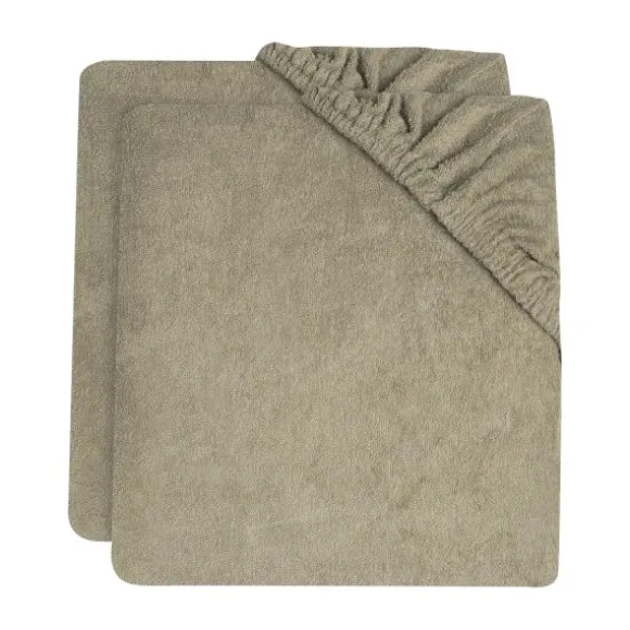 Jollein Terry Waskussenhoes - Badstof - 2 Stuks - Olive Green