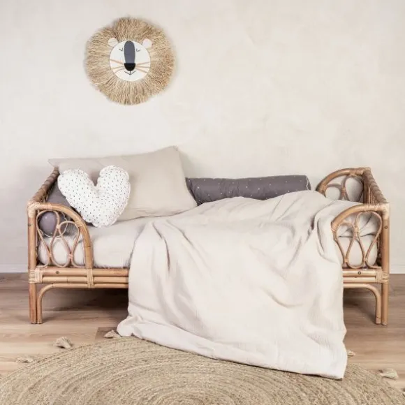 Julius Zöllner Muslin Bedlinnen - Sand - 80×80 + 35×40 cm