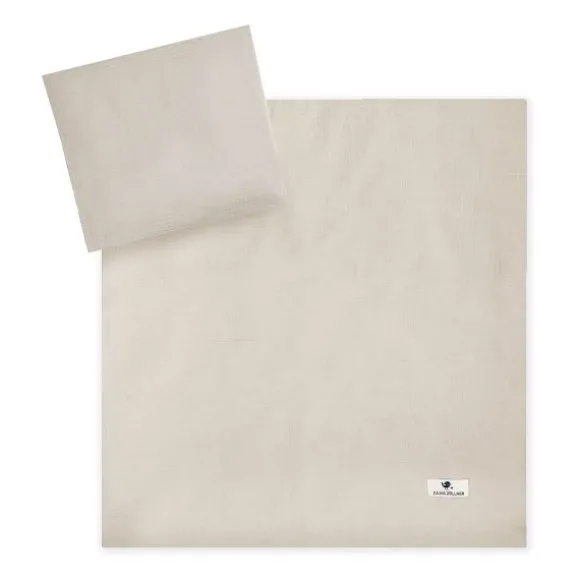 Julius Zöllner Muslin Bedlinnen - Sand - 80×80 + 35×40 cm