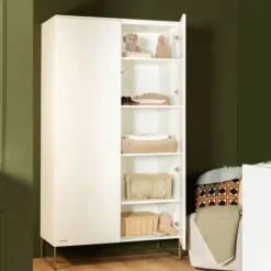 Kidsmill Intense II Babykamer Wit / Patinated Brass | Ledikant 60 x 120 cm + Commode