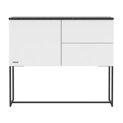 Kidsmill Intense II Commode 1D / 2L Mat Wit - Zwart - Mat Wit