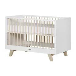 Kidsmill Lars Babykamer Wit / Naturel | Bed 60 x 120 cm + Commode