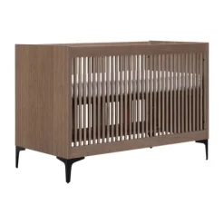 Kidsmill Levi Babykamer Incl. Rechte Potenset Walnoot | Ledikant 60 x 120 cm + Commode