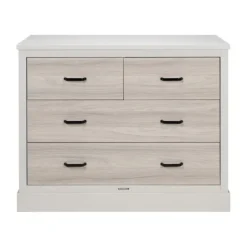 Kidsmill Newport Babykamer Incl. Zwarte Grepen - Oatmeal / Eiken | Ledikant 60 x 120 cm + Commode