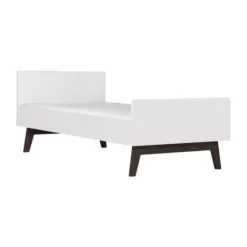 Kidsmill Sixties Kinderkamer Wit Mat / Walnoot | Bed 90 x 200 cm + Kast 2-Deurs
