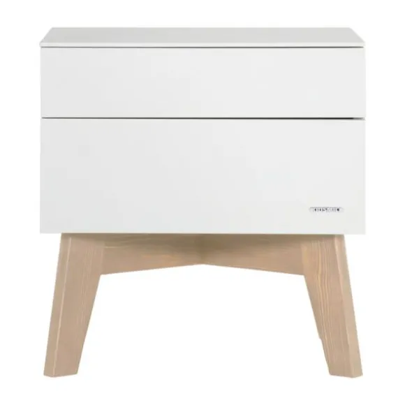 Kidsmill Sixties Kinderkamer Wit Mat / Naturel | Bed 90 x 200 + Bureau + Kast 2-Deurs