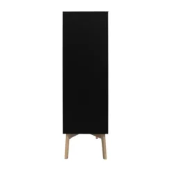 Kidsmill Sixties Kledingkast 2-Deurs Zwart Mat / Naturel