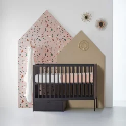 Kidsmill Vince Babybed Black / Oak 60 x 120 cm
