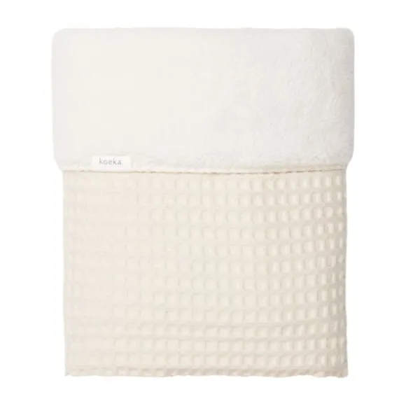 Koeka Oslo Teddy Eenpersoonsdeken - Wafel - Natural / Pebble