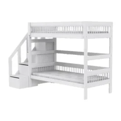 LIFETIME Breeze Stapelbed Met Trapkast - Wit