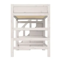 Life Time Hoogslaper Deluxe - White Wash - 177 cm - 120 cm - Met Trapkast