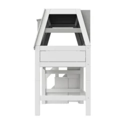 LIFETIME Kidsrooms Halfhoogslaper - My Hangout - Luxe Lattenbodem - Wit Gelakt