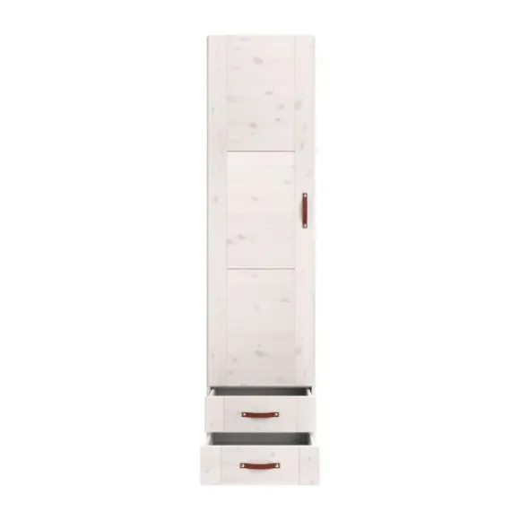 LIFETIME Kidsrooms Kledingkast 1-Deurs - 2-Lades - White-Wash