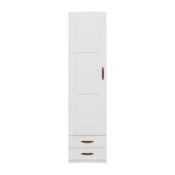 LIFETIME Kidsrooms Kledingkast 1-Deurs - 2-Lades - White-Wash