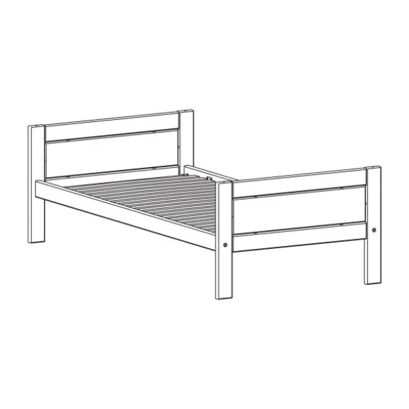 LIFETIME Kidsrooms Luxe Bed Whitewash 90 x 200 cm
