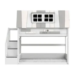 LIFETIME Kidsroom Stapelbed Met Trapkast - Premium Rolbodem