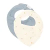Little Dutch Bandana Slab Hydrofiel - Set van 2 - Forest Treasures & Denim Blue