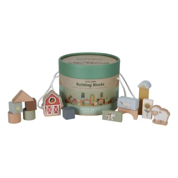 Little Dutch Little Farm Houten Blokken In Ton