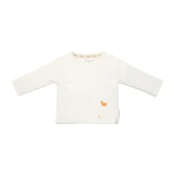 Little Dutch Newborn NOOS Little Farm T-shirt overslag lange mouw - 50 - Off White