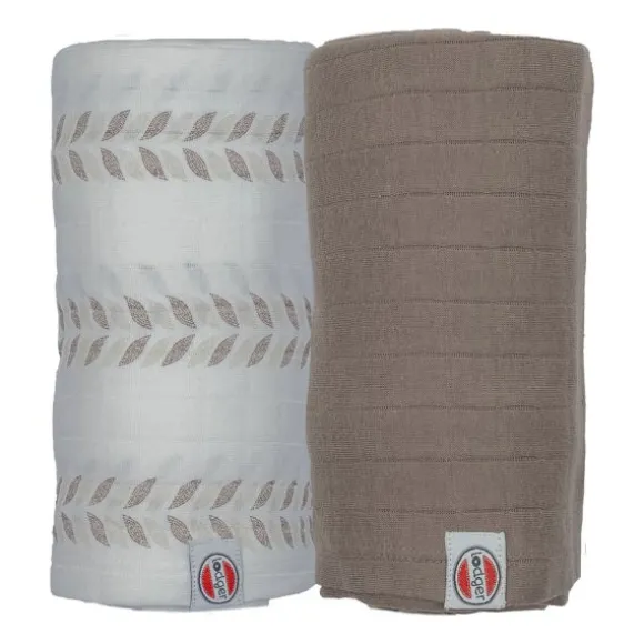 Lodger Hydrofieldoek - 2 Stuks - 110 x 110 cm - Matcha - Powder / Rose
