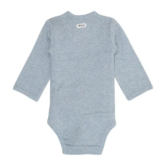 Lodger Melange Romper Lange Mouwen - Maat 50 - Blue Fogg