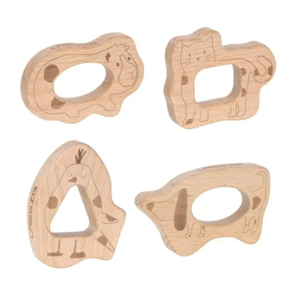 Lässig Bijtring Set - Little Mateys - FSC Hout - 4 stuks