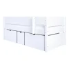Manis-h Combinatiebed Met Lattenbodem En Hoge Lades - NANNA - 90x160 cm