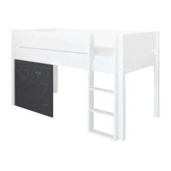 Manis-h DEA Combinatie Halfhoog Bed Met Lattenbodem En Krijtbord - 90 x 160 cm