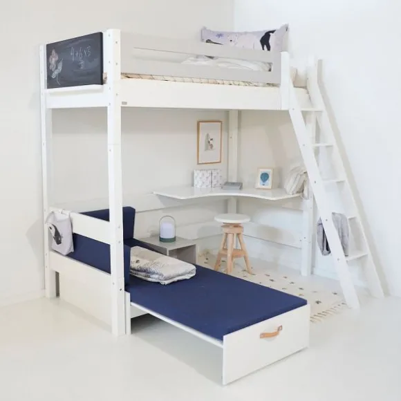Manis-h FENRIS Combi Hoogslaper Met Lattenbodem - 90 x 160 cm