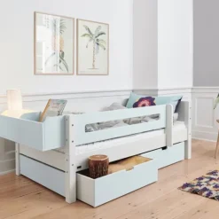 Manis-h MIMER Combinatiebed Met Lattenbodem En Lades - 90 x 160 cm