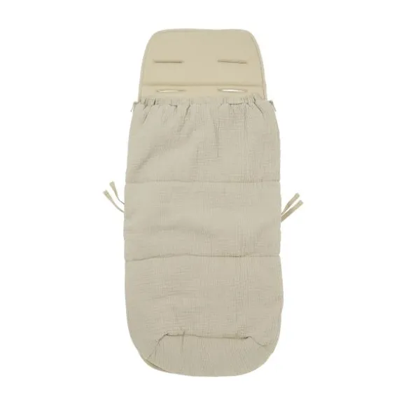 Meyco Baby Buggy Voetenzak en Inlegger - Uni - Sand - 45x130 cm