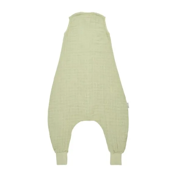 Meyco Baby Uni Zomer Slaapoverall Jumper - 104 cm - Pre-Washed Hydrofiel - Soft Olive